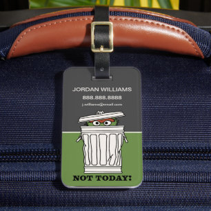 Sesame Street   Oscar the Grouch   Add Your Info Luggage Tag