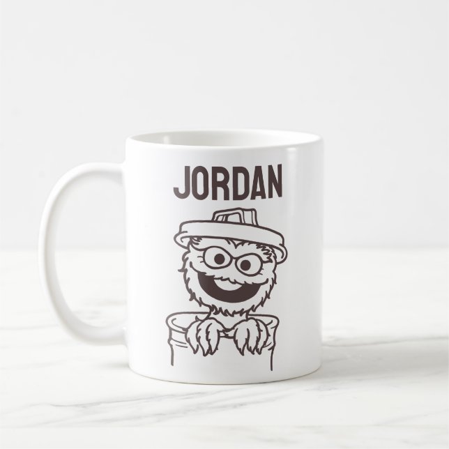 Sesame Street | Oscar the Grouch | Add Your Name Coffee Mug (Left)