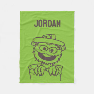 Sesame Street Oscar the Grouch Add Your Name Fleece Blanket