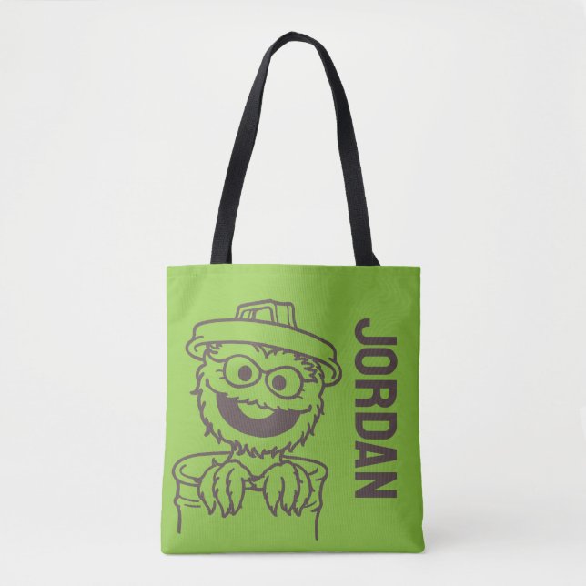 Sesame Street | Oscar the Grouch | Add Your Name Tote Bag (Front)