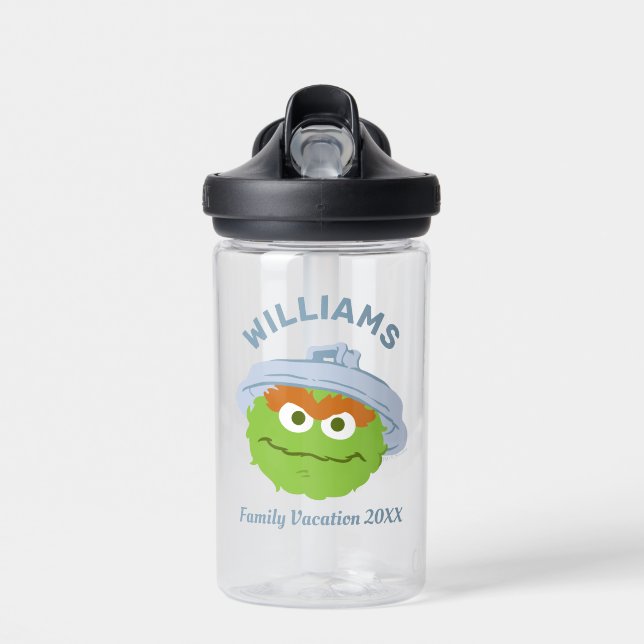 Sesame Street | Oscar the Grouch Family Vacation Water Bottle (Front)