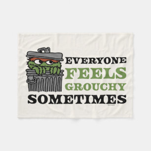 Sesame Street   Oscar the Grouch Feels Grouchy Fleece Blanket