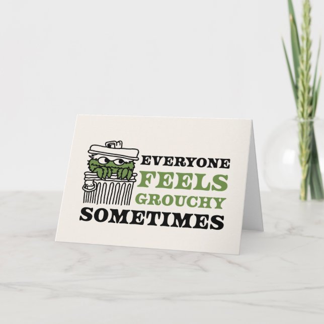 Sesame Street | Oscar the Grouch Feels Grouchy Holiday Card (Front)