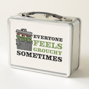 Sesame Street Oscar the Grouch Feels Grouchy Metal Lunch Box