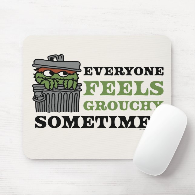 Sesame Street | Oscar the Grouch Feels Grouchy Mouse Mat (With Mouse)