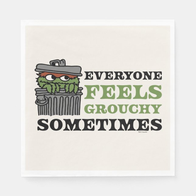 Sesame Street | Oscar the Grouch Feels Grouchy Napkin (Front)
