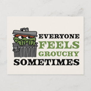 Sesame Street Oscar the Grouch Feels Grouchy Postcard