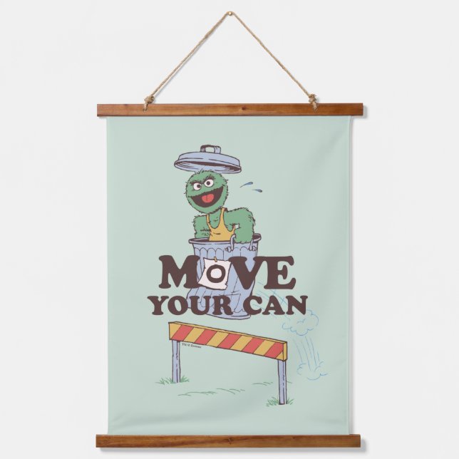 Sesame Street | Oscar the Grouch Move Your Can Hanging Tapestry (Front)