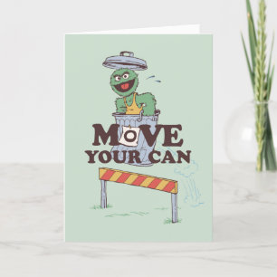 Sesame Street Oscar the Grouch Move Your Can Holiday Card
