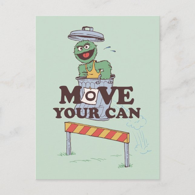 Sesame Street | Oscar the Grouch Move Your Can Postcard (Front)