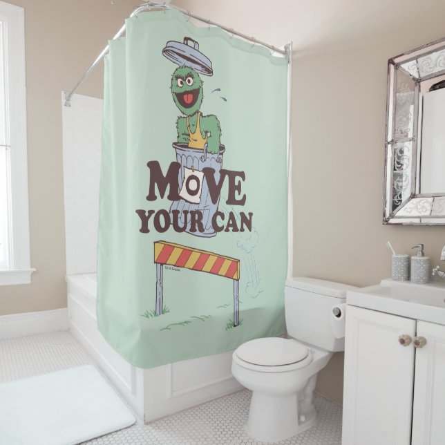 Sesame Street | Oscar the Grouch Move Your Can Shower Curtain (In Situ)