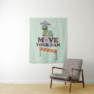 Sesame Street Oscar the Grouch Move Your Can Tapestry