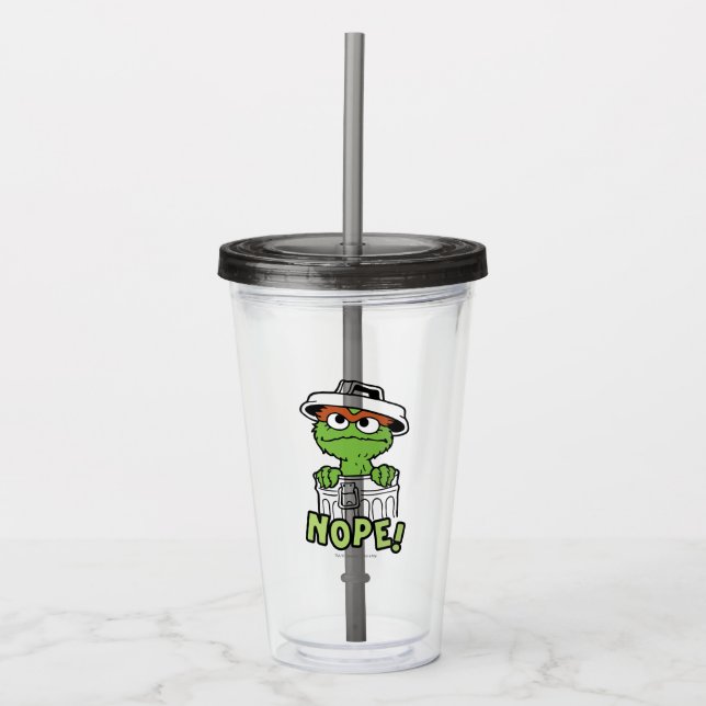 Sesame Street | Oscar the Grouch Nope! Acrylic Tumbler (Front)