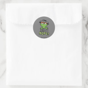 Sesame Street Oscar the Grouch Nope! Classic Round Sticker