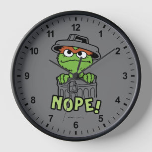Sesame Street Oscar the Grouch Nope! Clock
