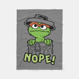 Sesame Street   Oscar the Grouch Nope! Fleece Blanket