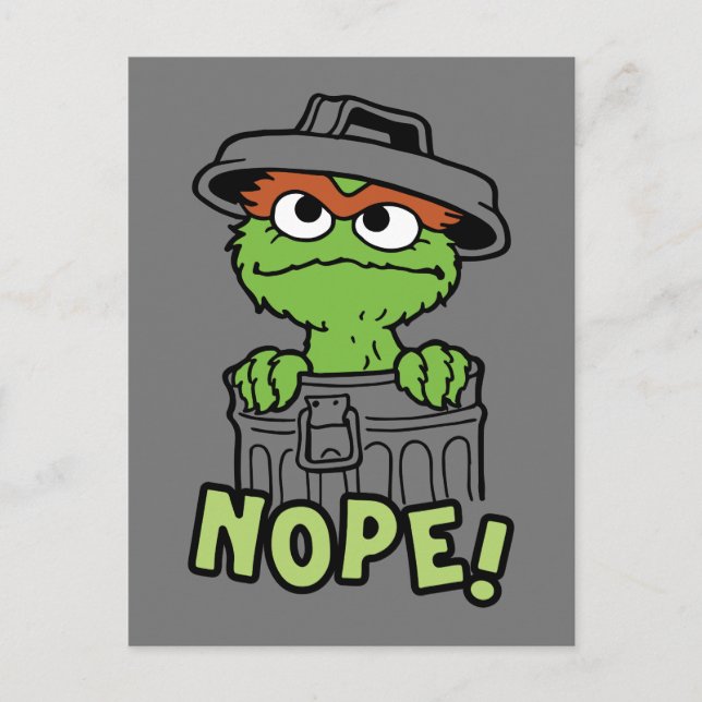 Sesame Street | Oscar the Grouch Nope! Postcard (Front)