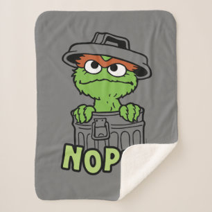Sesame Street   Oscar the Grouch Nope! Sherpa Blanket