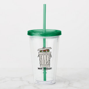 Sesame Street   Oscar the Grouch Not Today! Acrylic Tumbler