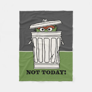 Sesame Street   Oscar the Grouch Not Today! Fleece Blanket