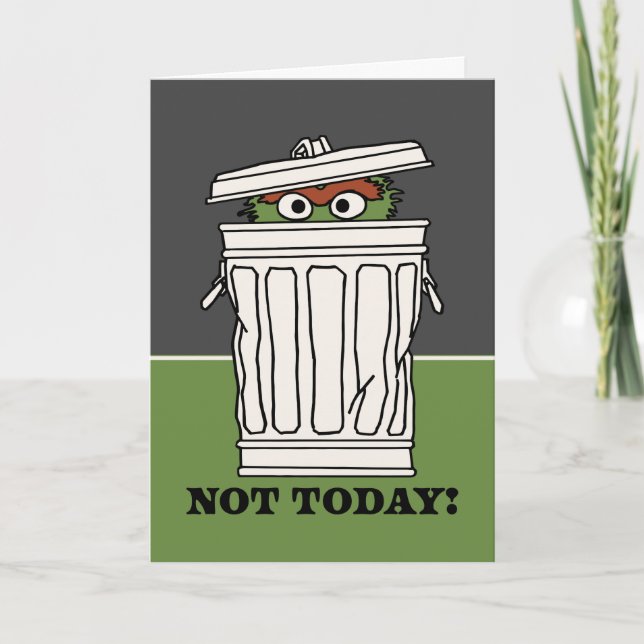 Sesame Street | Oscar the Grouch Not Today! Holiday Card (Front)