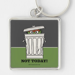 Sesame Street Oscar the Grouch Not Today! Key Ring