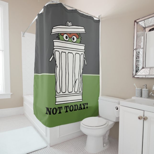 Sesame Street | Oscar the Grouch Not Today! Shower Curtain (In Situ)