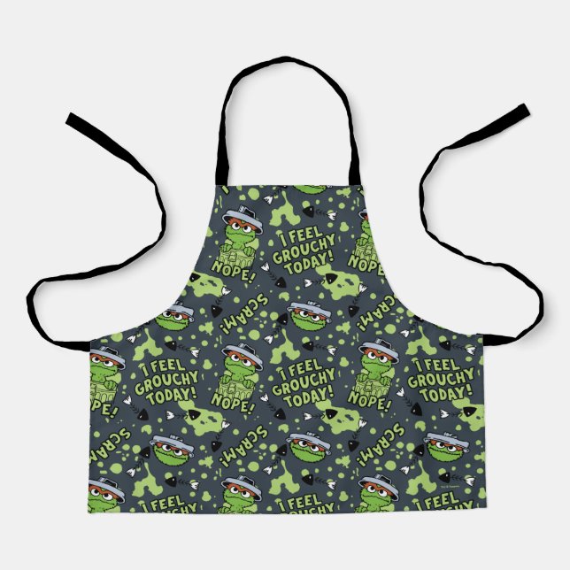 Sesame Street | Oscar the Grouch Phrase Pattern Apron (Front)