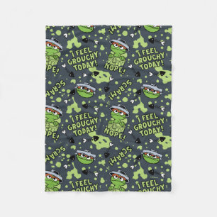 Sesame Street   Oscar the Grouch Phrase Pattern Fleece Blanket