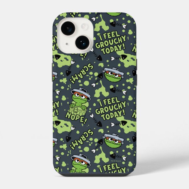 Sesame Street | Oscar the Grouch Phrase Pattern iPhone Case (Back)
