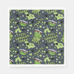 Sesame Street   Oscar the Grouch Phrase Pattern Napkin