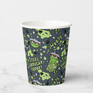 Sesame Street   Oscar the Grouch Phrase Pattern Paper Cups