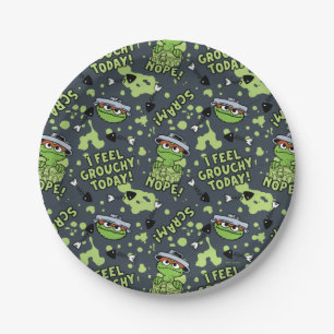 Sesame Street   Oscar the Grouch Phrase Pattern Paper Plate