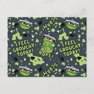 Sesame Street Oscar the Grouch Phrase Pattern Postcard