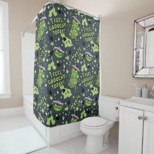 Sesame Street Oscar the Grouch Phrase Pattern Shower Curtain