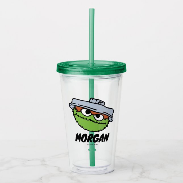 Sesame Street | Oscar the Grouch Scram! | Add Name Acrylic Tumbler (Front)