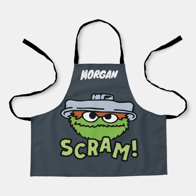 Sesame Street | Oscar the Grouch Scram! | Add Name Apron (Front)