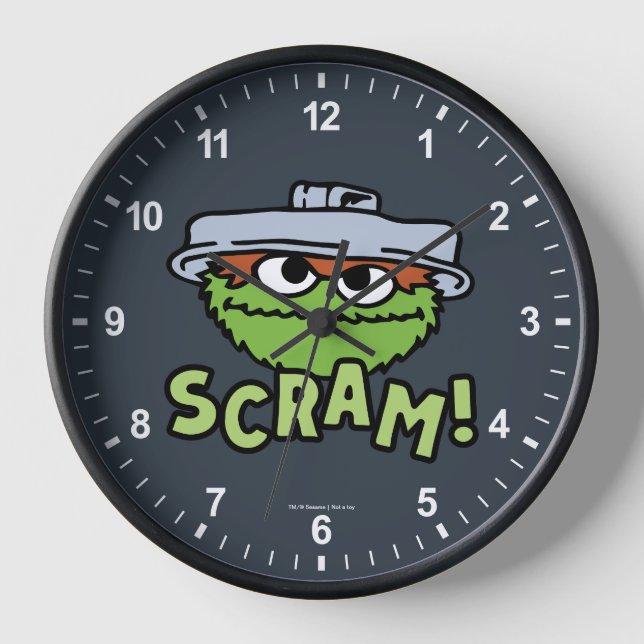 Sesame Street | Oscar the Grouch Scram! Clock (Front)