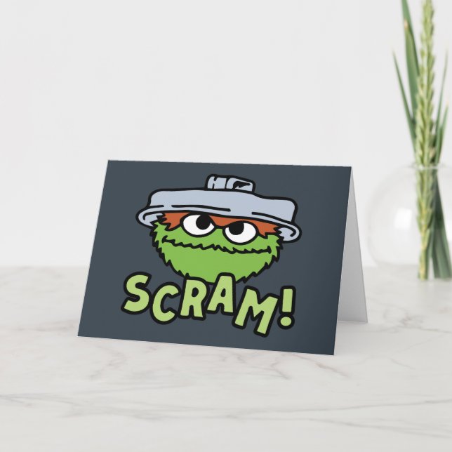Sesame Street | Oscar the Grouch Scram! Holiday Card (Front)