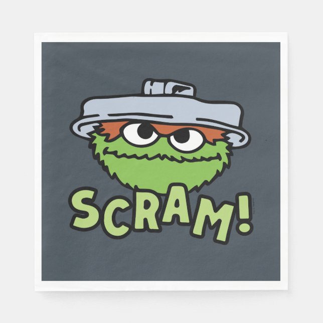 Sesame Street | Oscar the Grouch Scram! Napkin (Front)