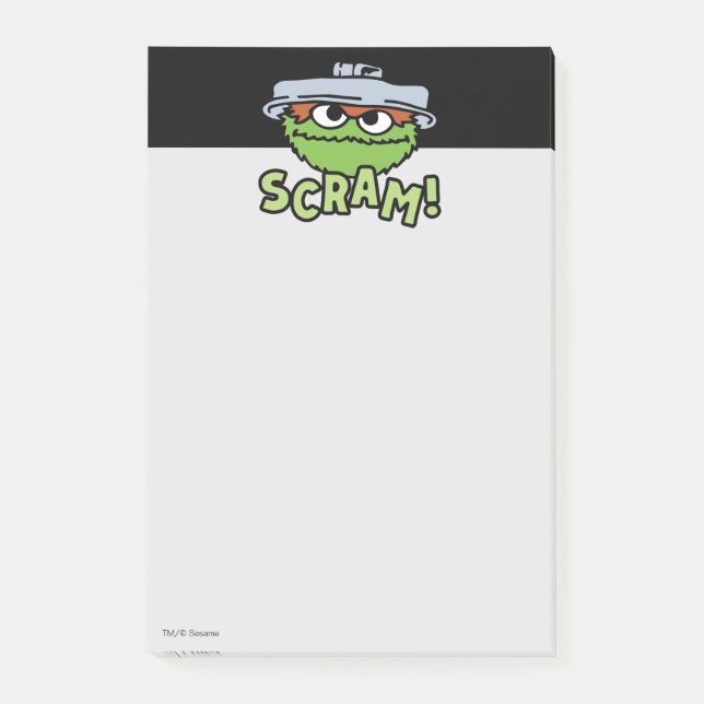 Sesame Street | Oscar the Grouch Scram! Post-it Notes (Front)