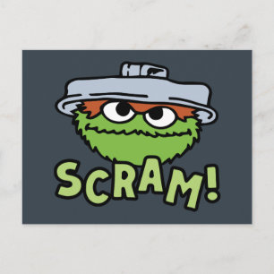 Sesame Street Oscar the Grouch Scram! Postcard