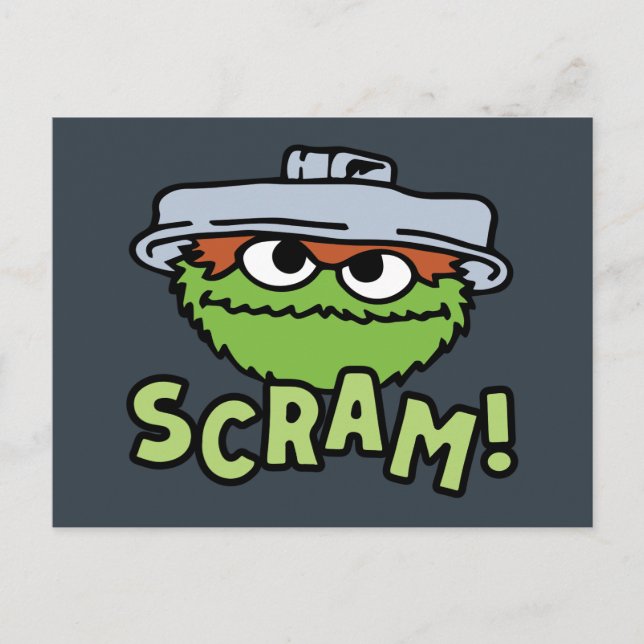 Sesame Street | Oscar the Grouch Scram! Postcard (Front)