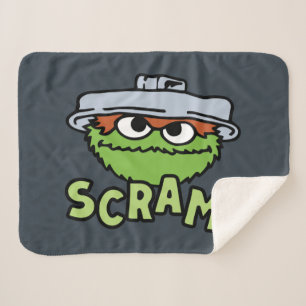 Sesame Street   Oscar the Grouch Scram! Sherpa Blanket