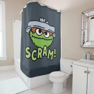 Sesame Street   Oscar the Grouch Scram! Shower Curtain