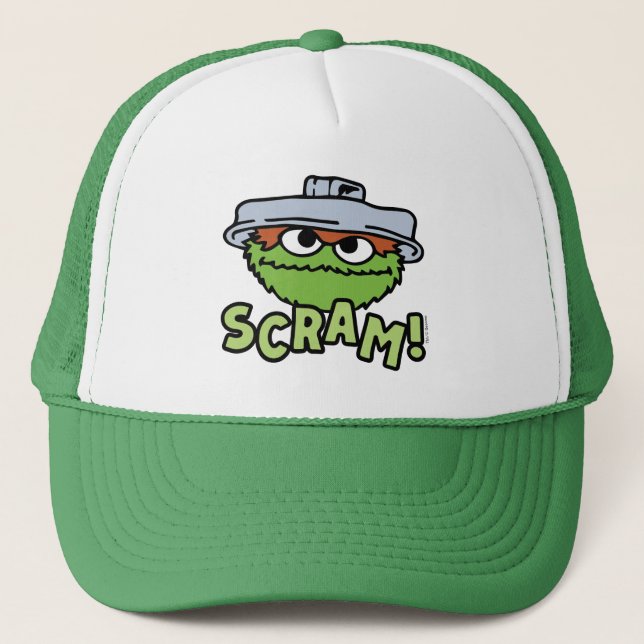 Sesame Street | Oscar the Grouch Scram! Trucker Hat (Front)