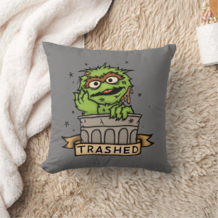 Sesame Street Oscar the Grouch Trashed Cushion