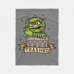 Sesame Street   Oscar the Grouch Trashed Fleece Blanket
