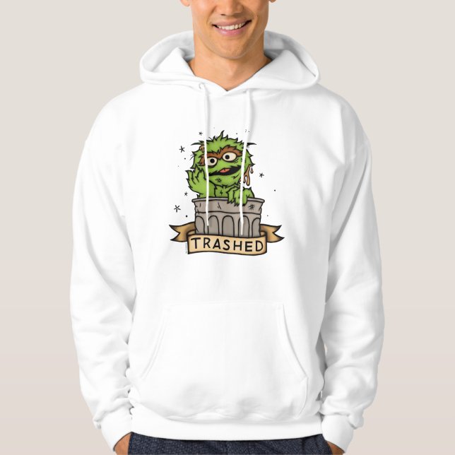 Sesame Street | Oscar the Grouch Trashed Hoodie (Front)