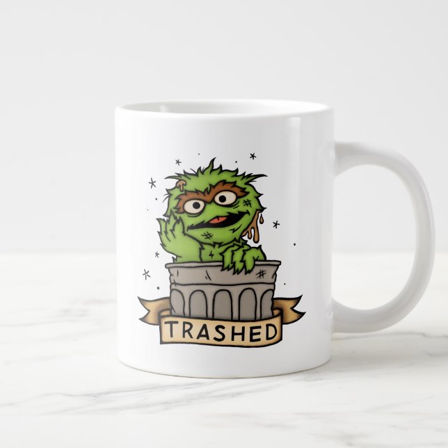 Sesame Street | Oscar the Grouch Trashed Large Coffee Mug (Right)